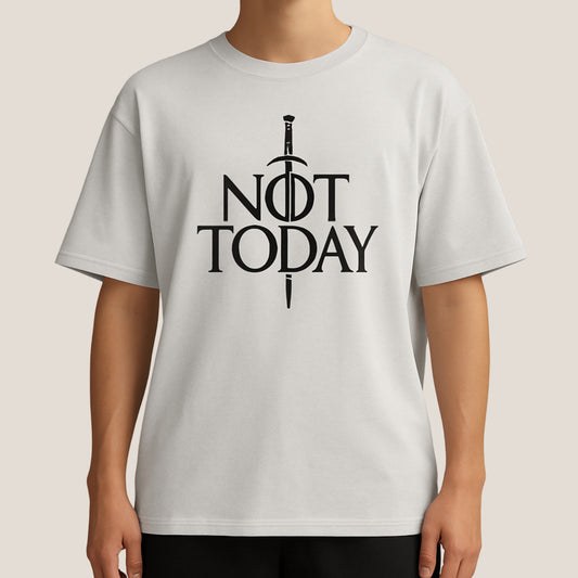 The Not Today Baggy fit Down-shoulders T-shirt