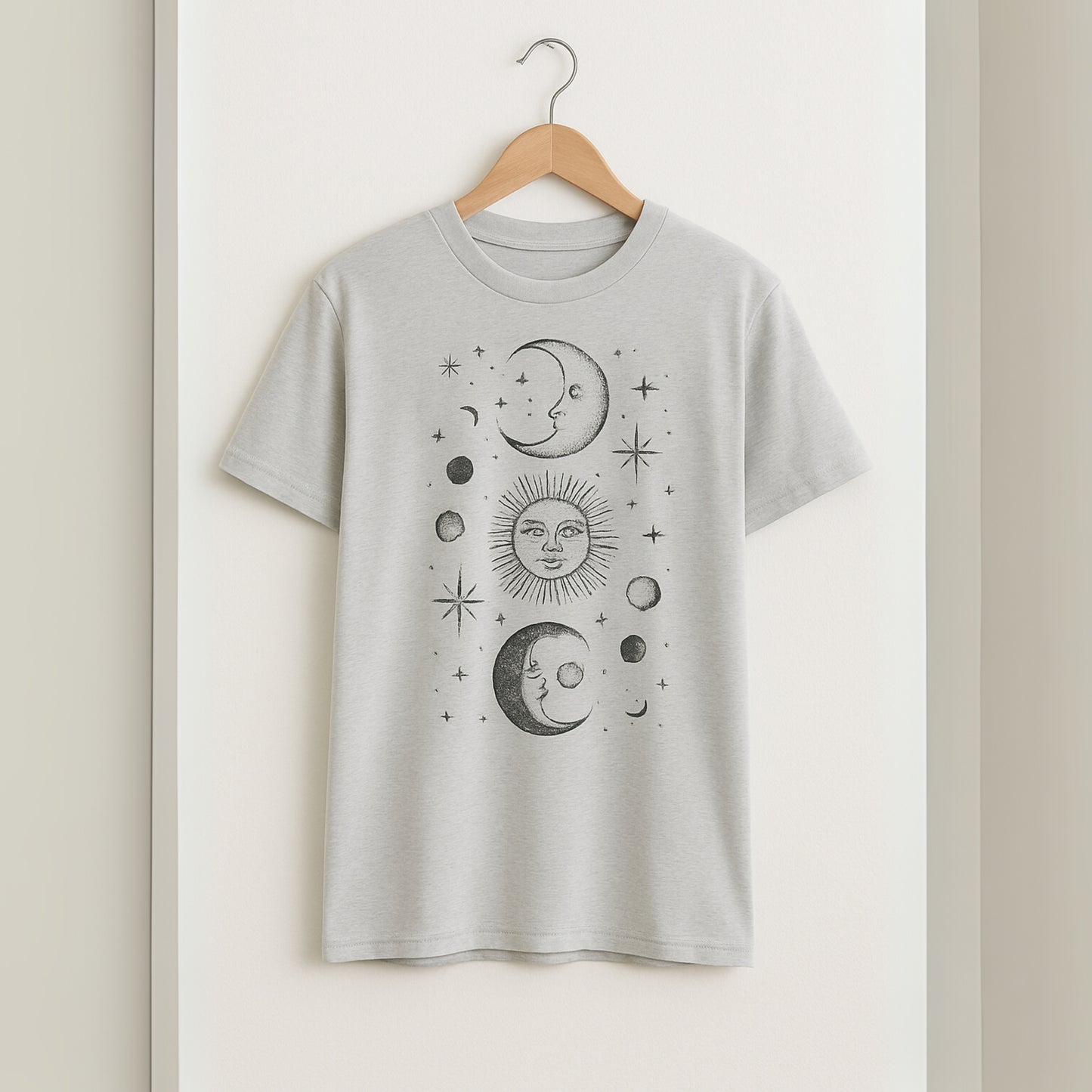 The Celestial Calm Down-shoulder baggy-fit T-shirt