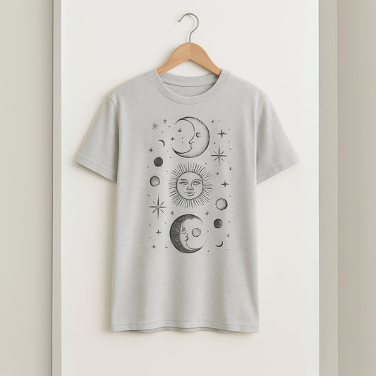 The Celestial Calm Down-shoulder baggy-fit T-shirt